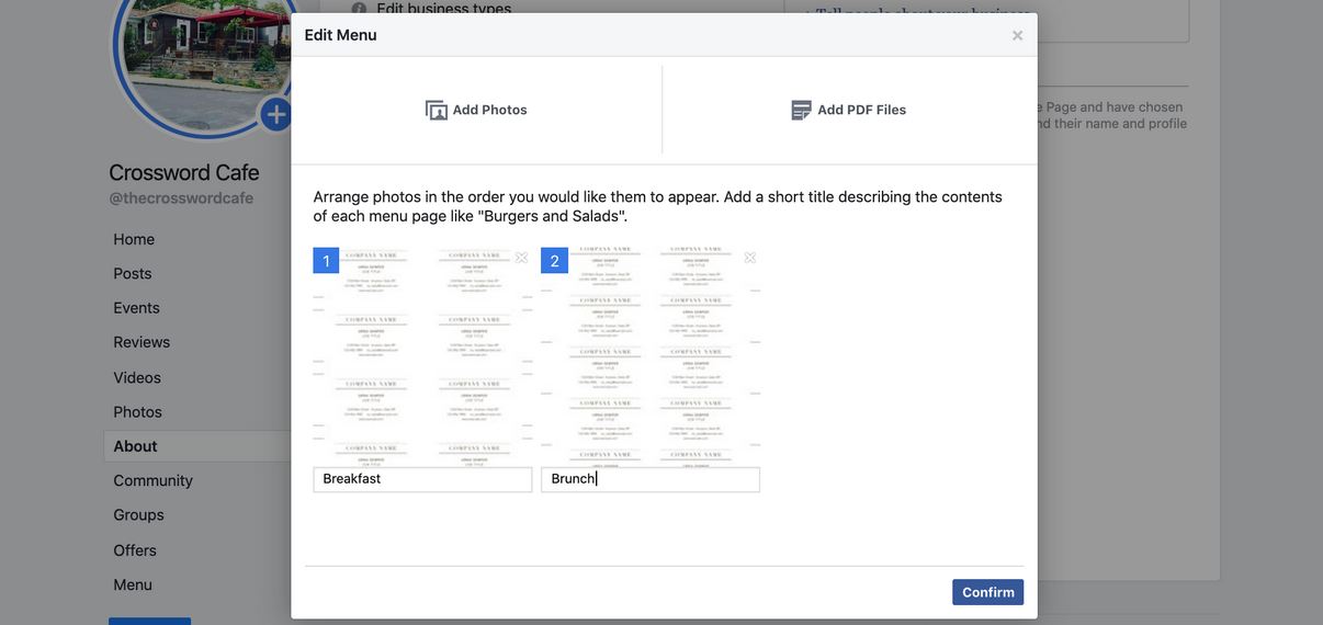 share pdf in facebook business page