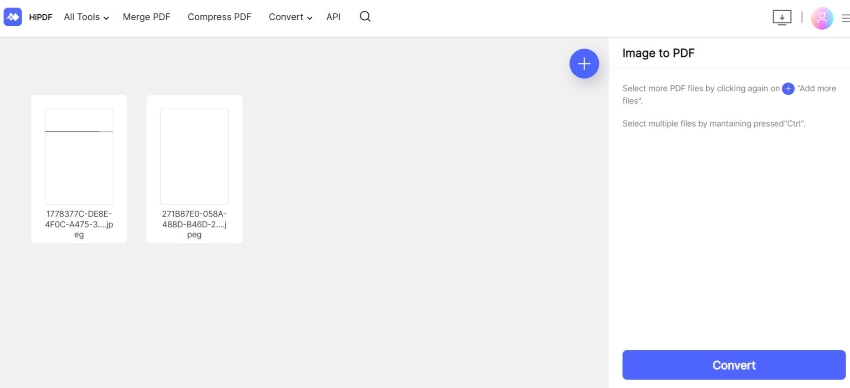 images imported to hipdf