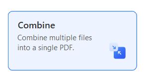 combine tool on pdfelement