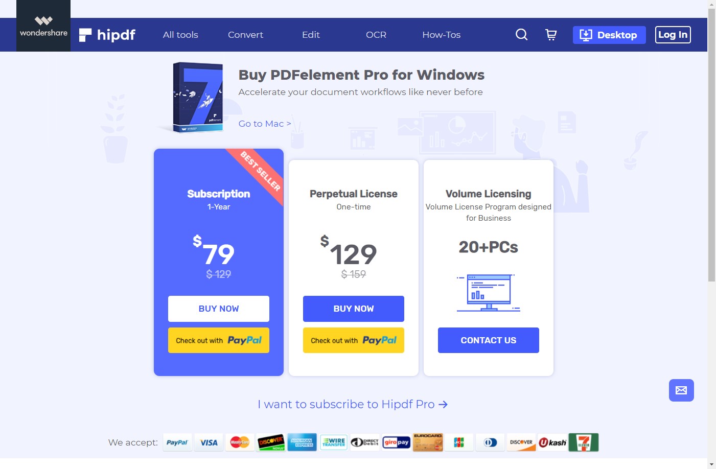 desktop pricing