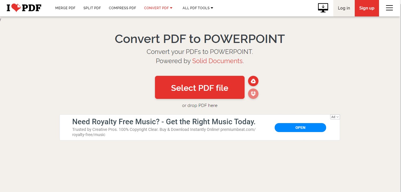 ilovepdf pdf to ppt converter online