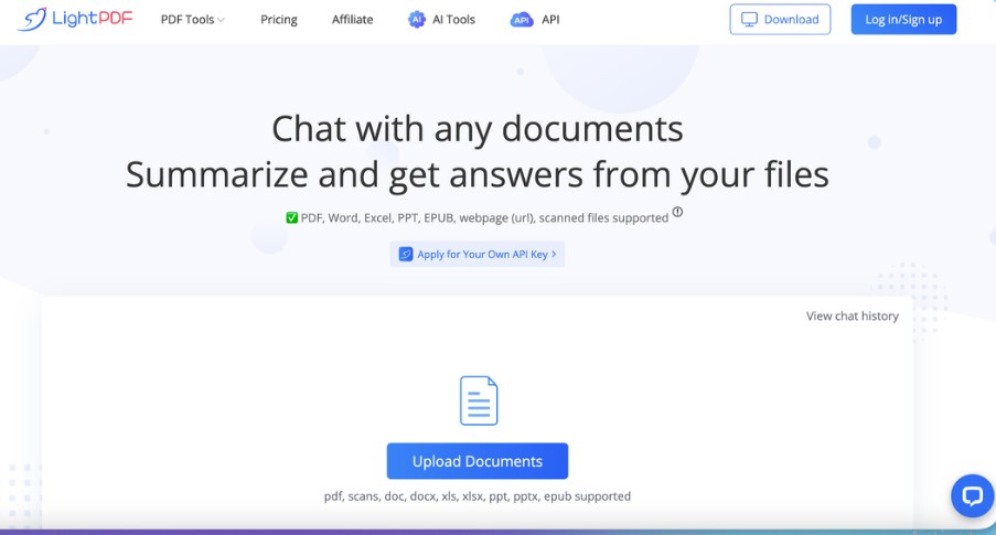 lightpdf read pdf ai