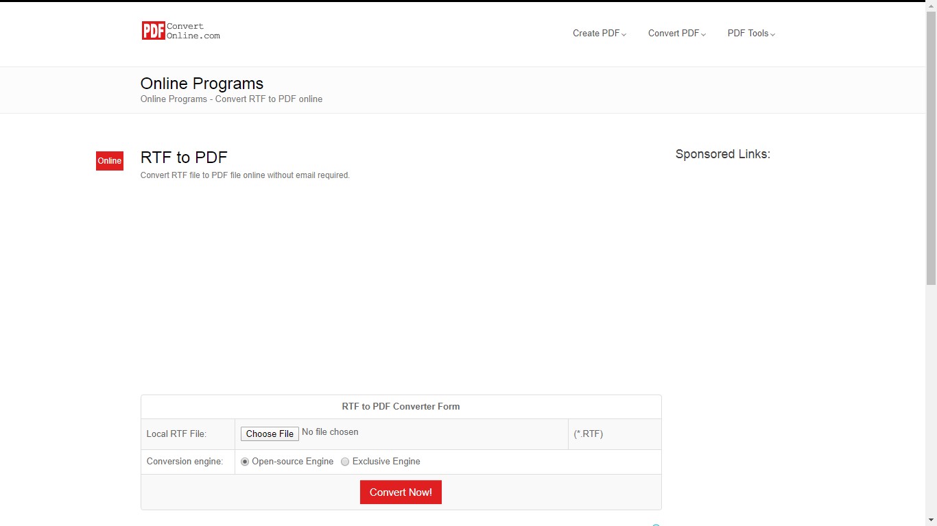 pdfconvertonline rtf to pdf converter