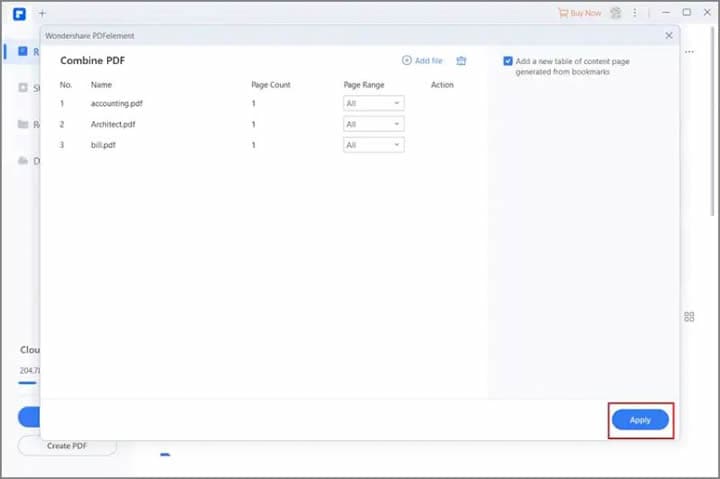 pdfelement convert and merge into pdf