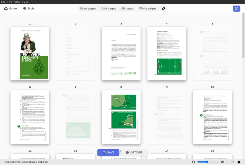 choosing pages to delete with pdfsam