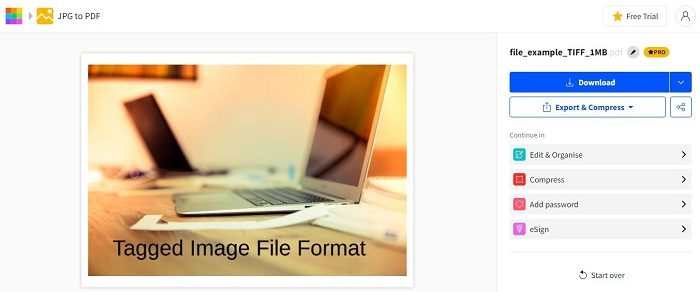 free tiff to pdf converter online