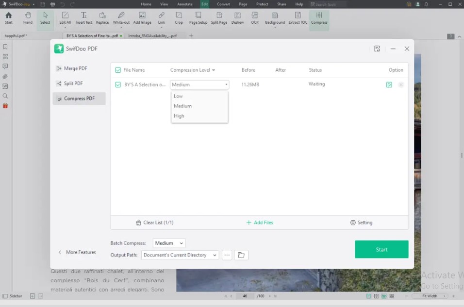 swifdoo pdf compressor under 200kb
