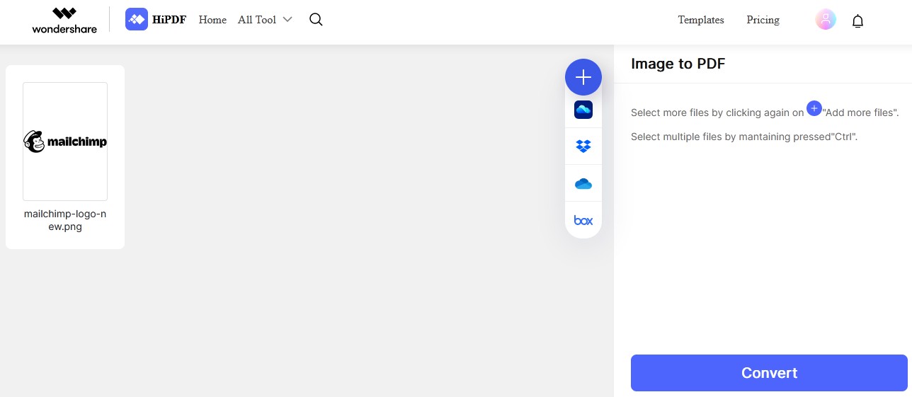 add multiple images to converter