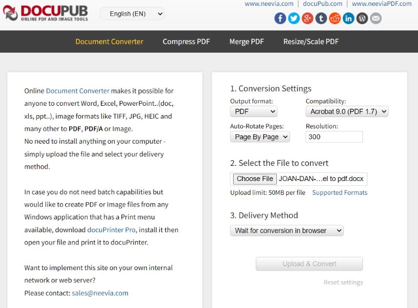 how to convert word to pdf online