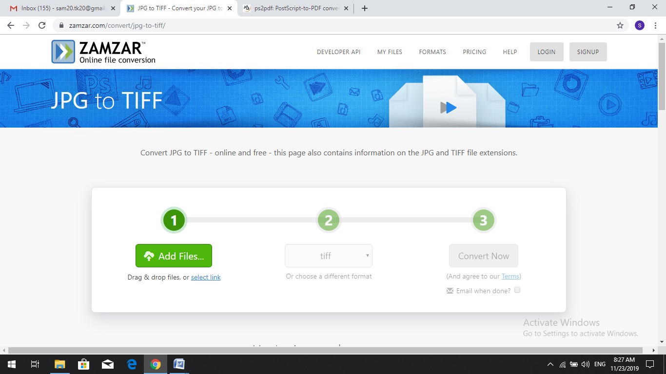 zamzar jpg to tiff converter