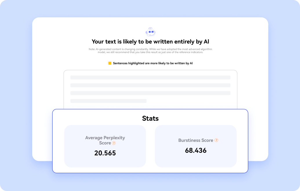 ai detection result
