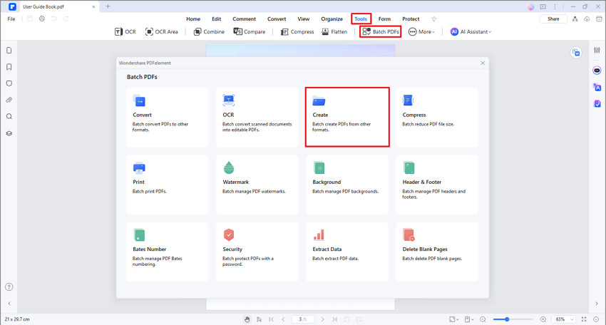 pdfelement batch conversion and merging to pdf